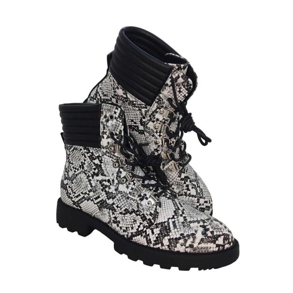 Just Fab Claudine Womens NEW w/Box Natural Snake Booties - sz. 6 1/2